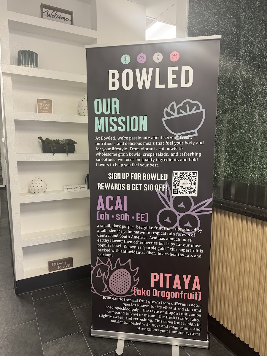 Bowled menu board