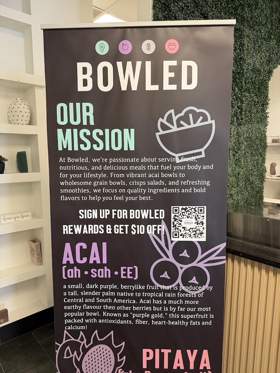 Bowled menu board