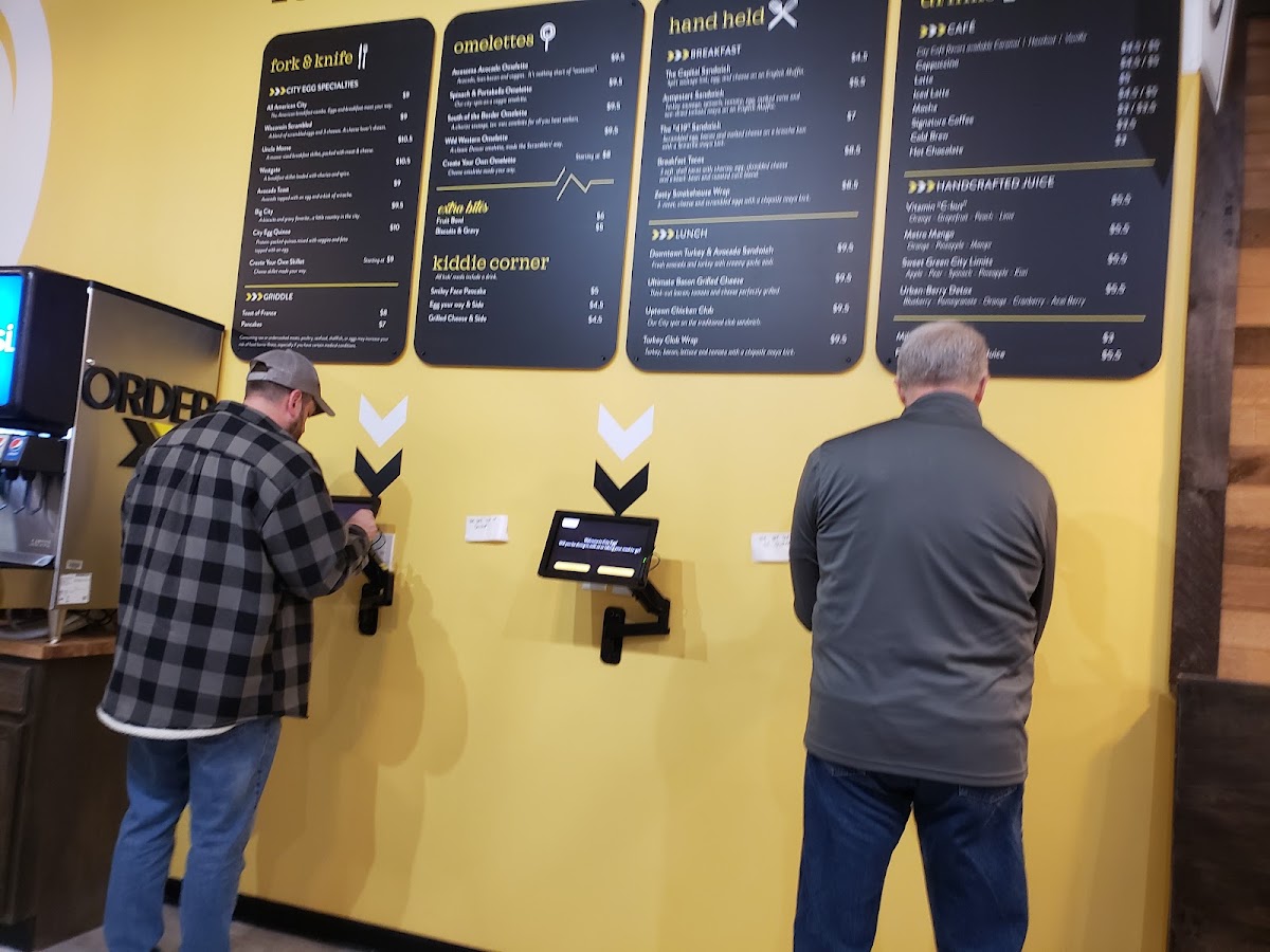 City Egg menu board