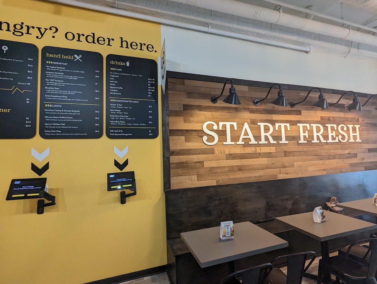 City Egg menu board