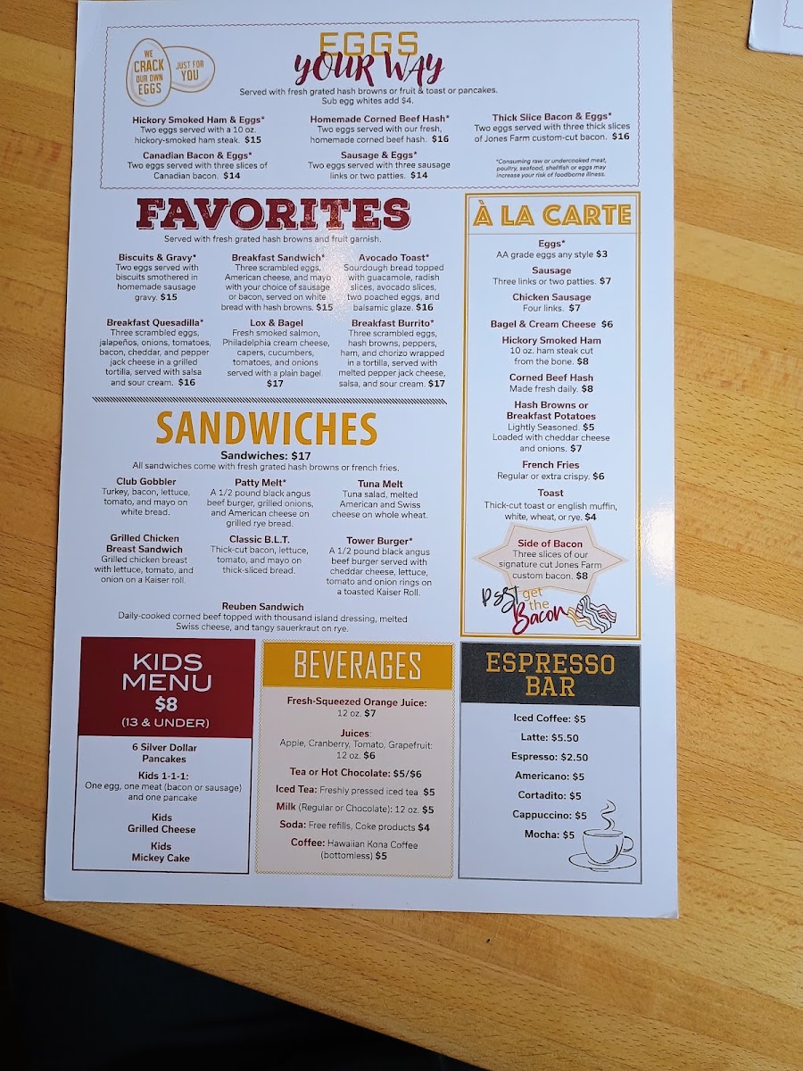 Pancake Cafe Hoffman Estates | Breakfast, Brunch, Lunch menu board