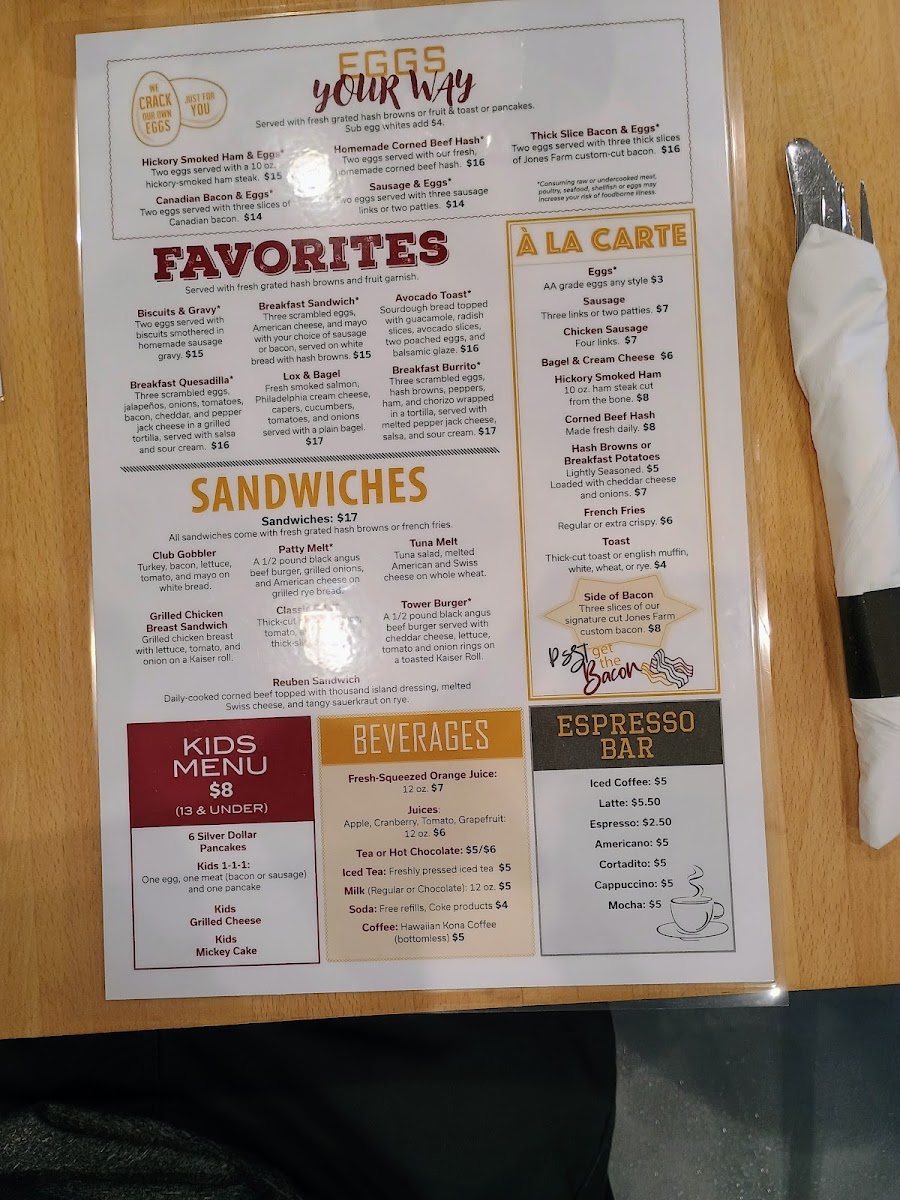 Pancake Cafe Hoffman Estates | Breakfast, Brunch, Lunch menu board