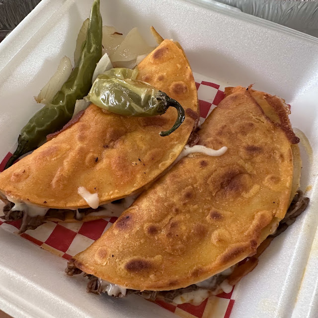 Cheese Tacos with Birria Meat