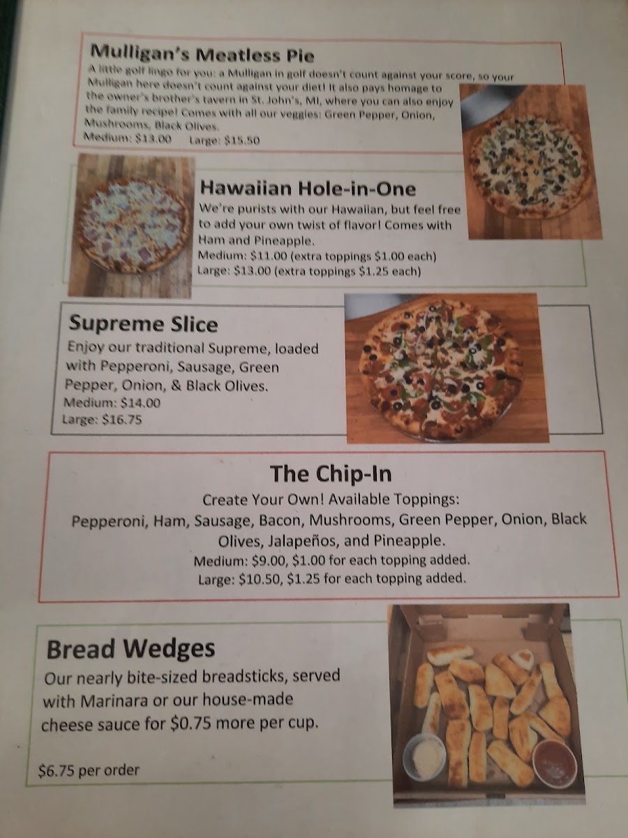Jack's Legacy menu board
