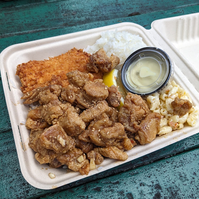 Korean Chicken and Fried Fish Combo Plate