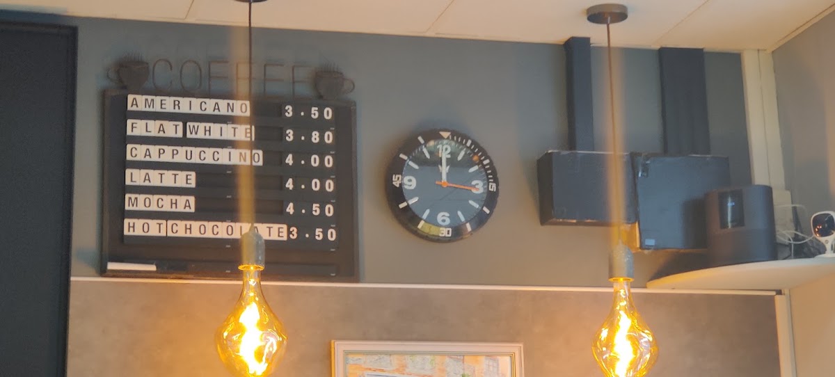 Caffe Waffe menu board