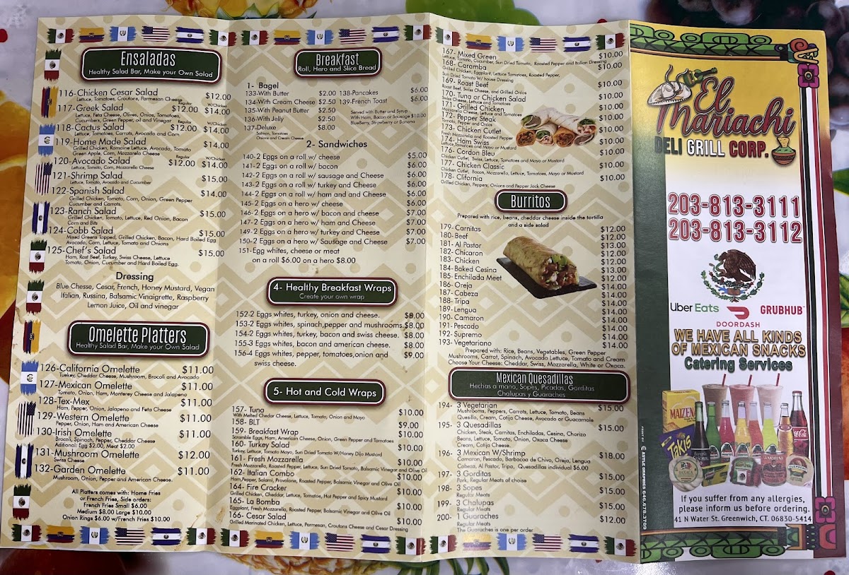 Ay jalisco menu board