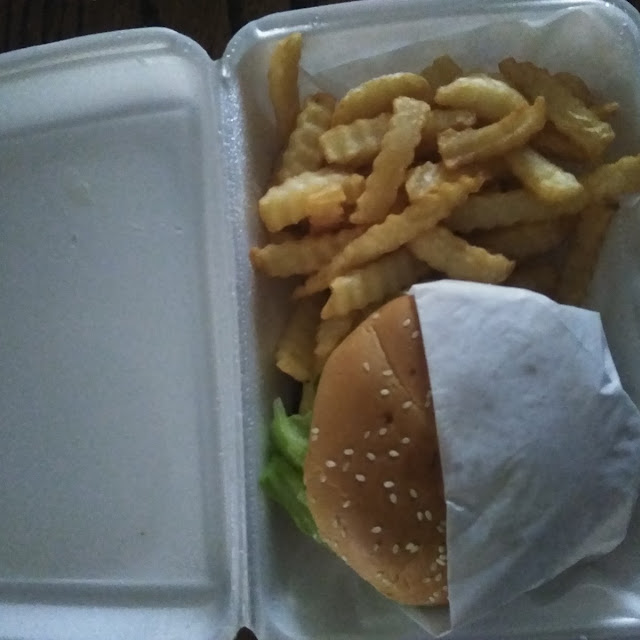Avocado Burguer and Fries