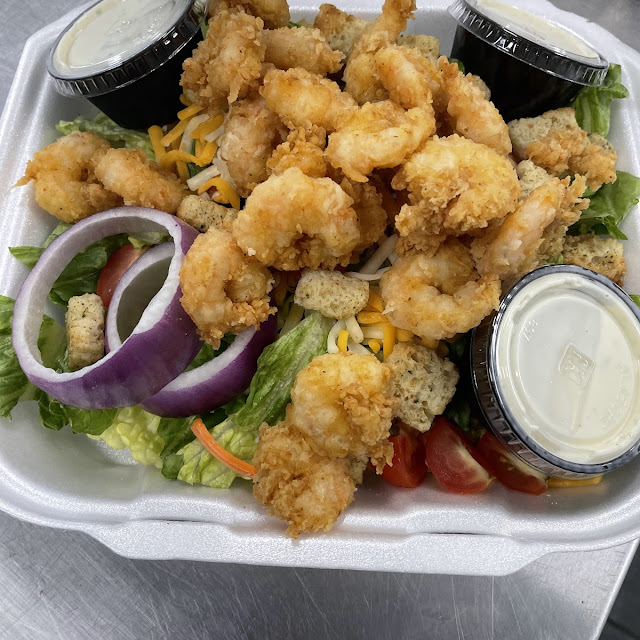 Fried Shrimp Garden Salad