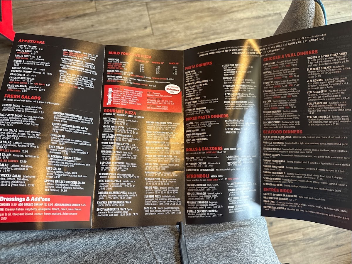 Casa Di Italia menu board