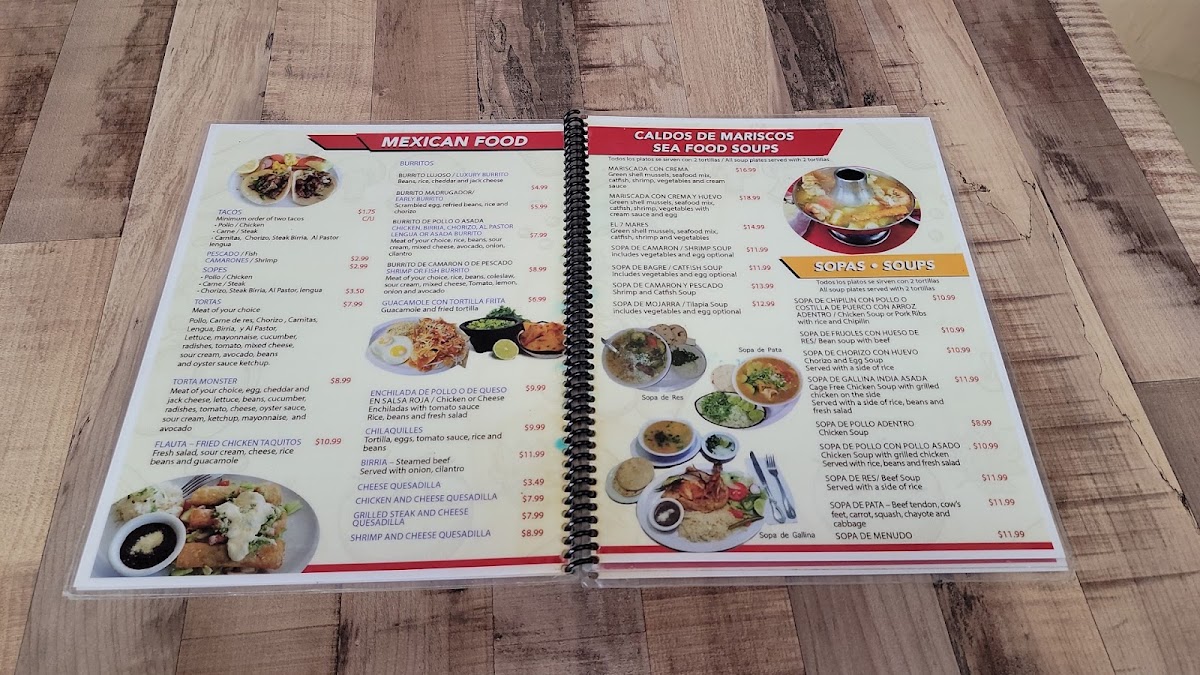 SALVIMEX110 RESTAURANT & BAR menu board