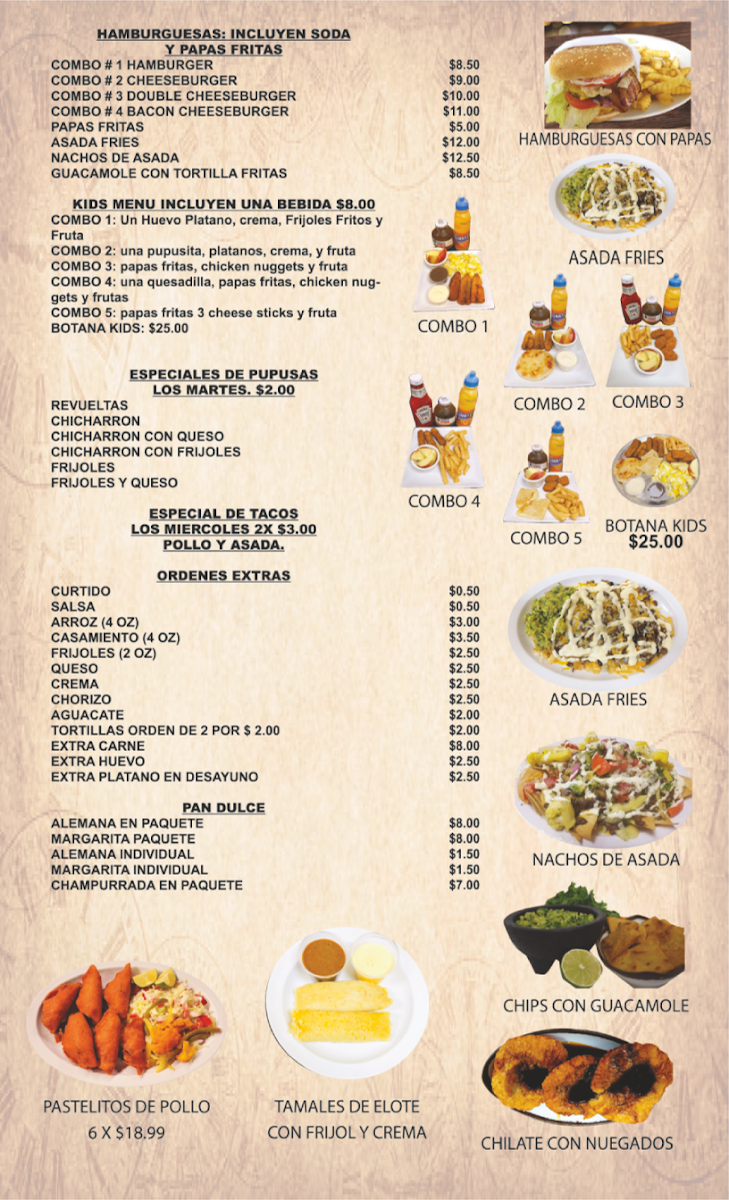SALVIMEX110 RESTAURANT & BAR menu board