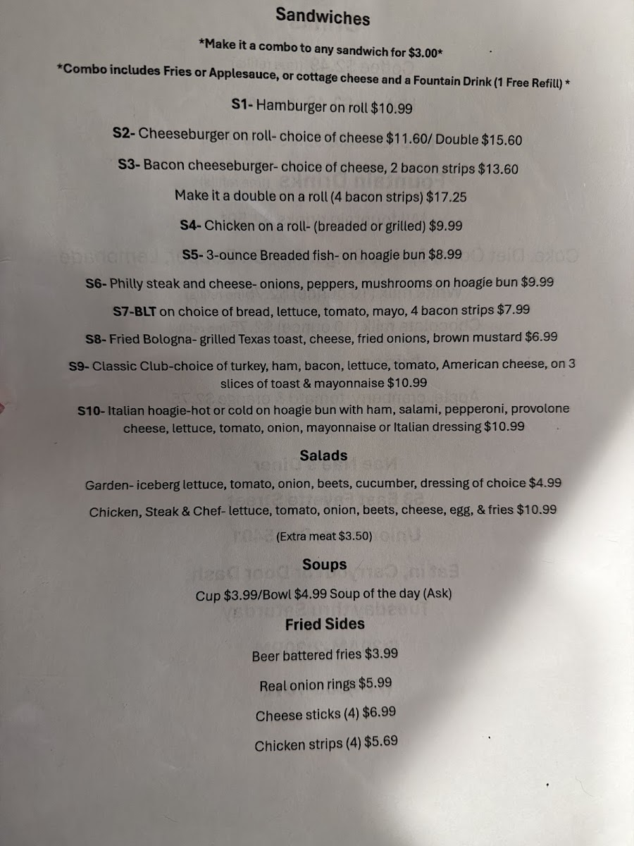 Nae Nae’s Diner menu board