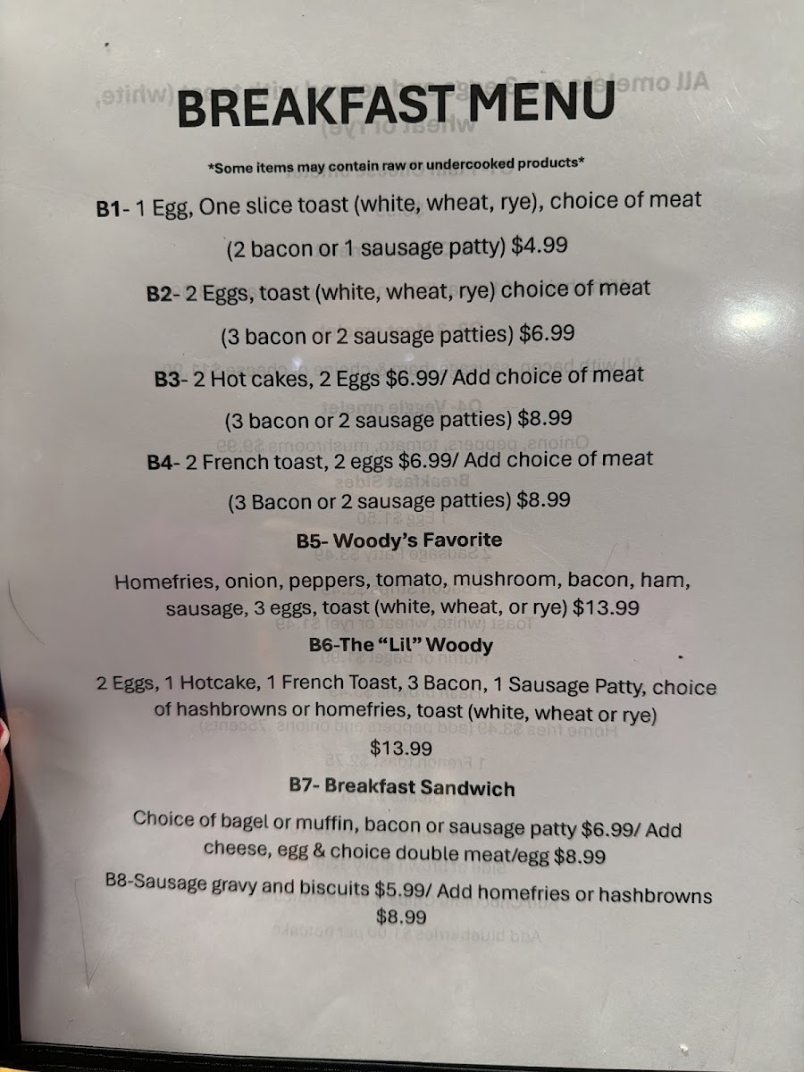 Nae Nae’s Diner menu board
