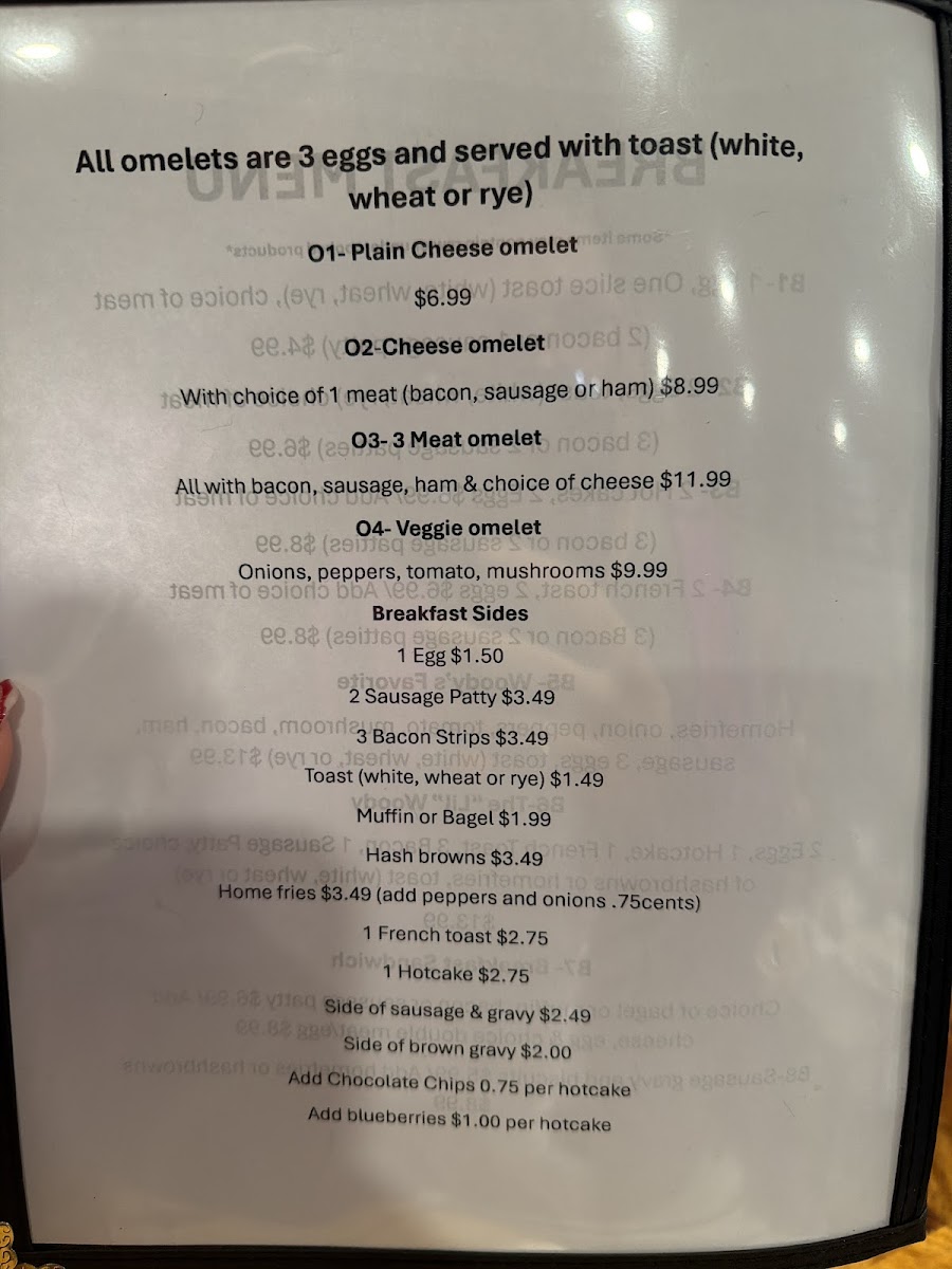 Nae Nae’s Diner menu board