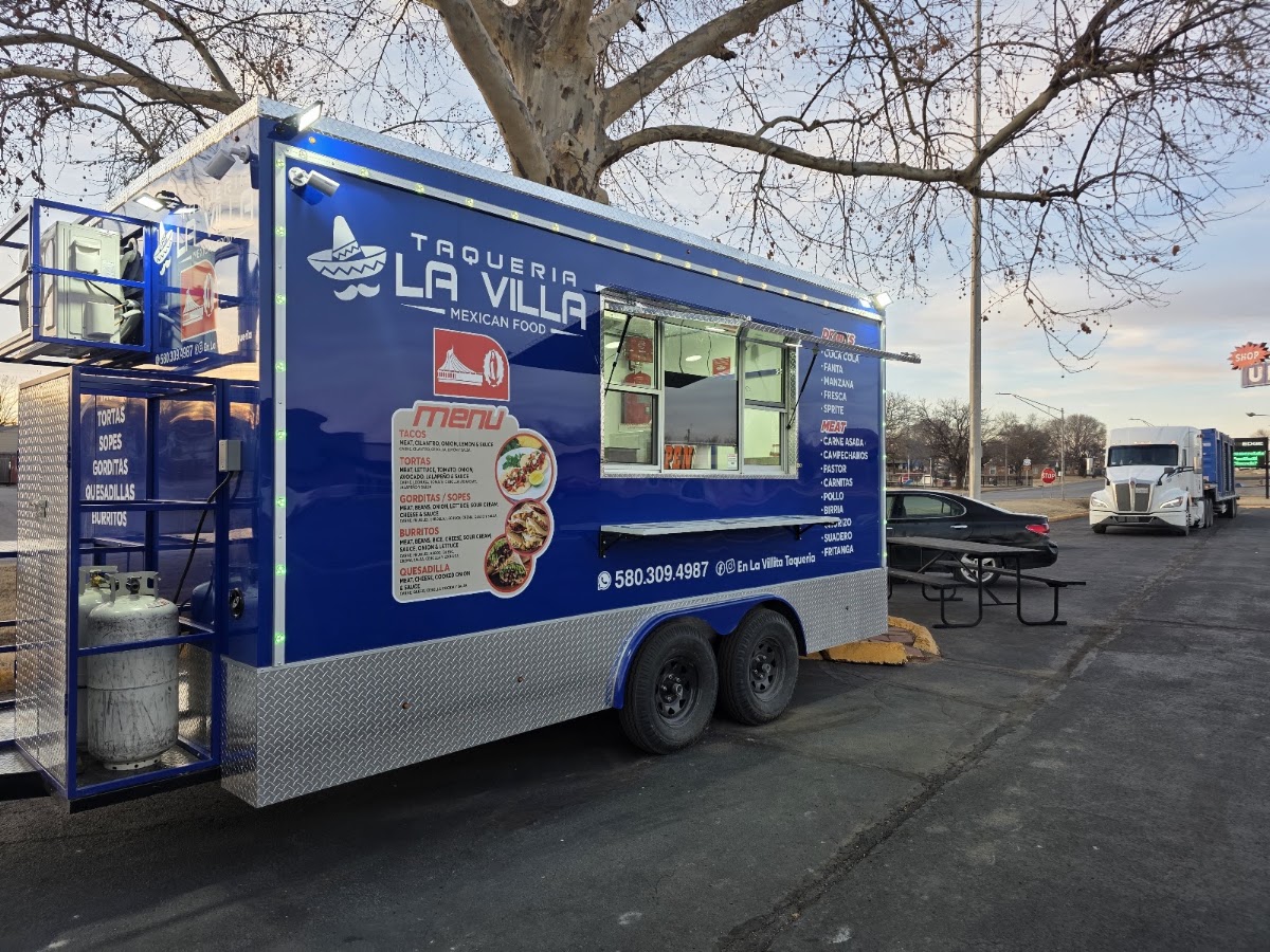 La Villita Taco Truck menu board