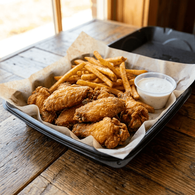 4pc Whole Wings & Fries