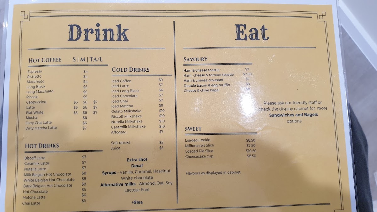 Lil Mumma's Cafe menu board
