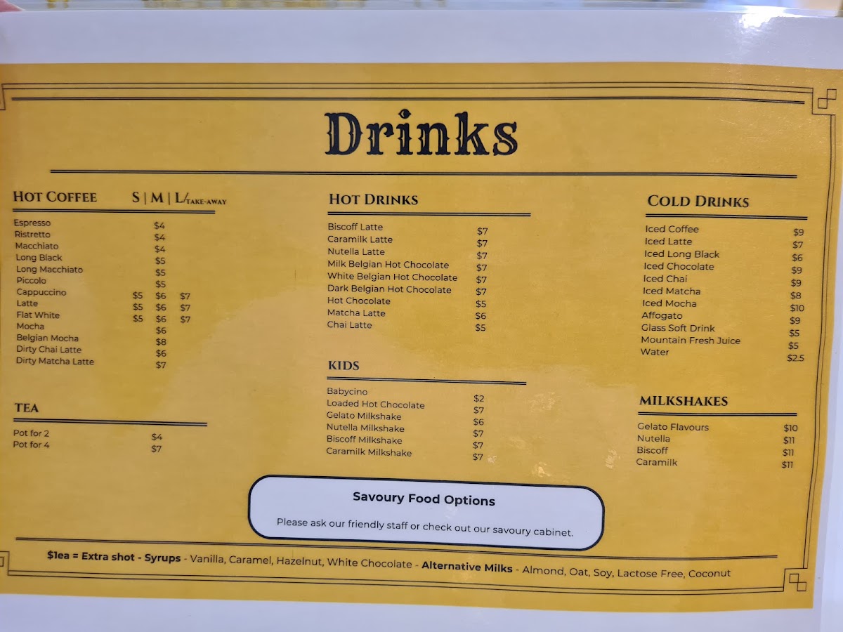 Lil Mumma's Cafe menu board