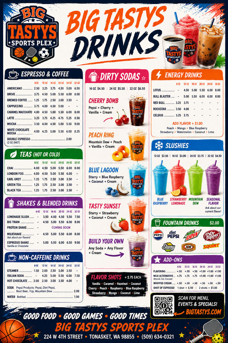 Big Tastys menu board