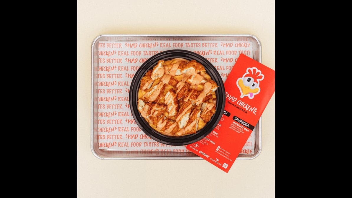 Mad Chicken menu board