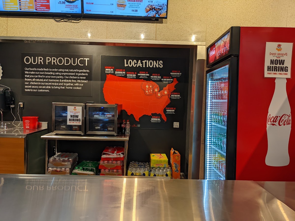 Mad Chicken menu board