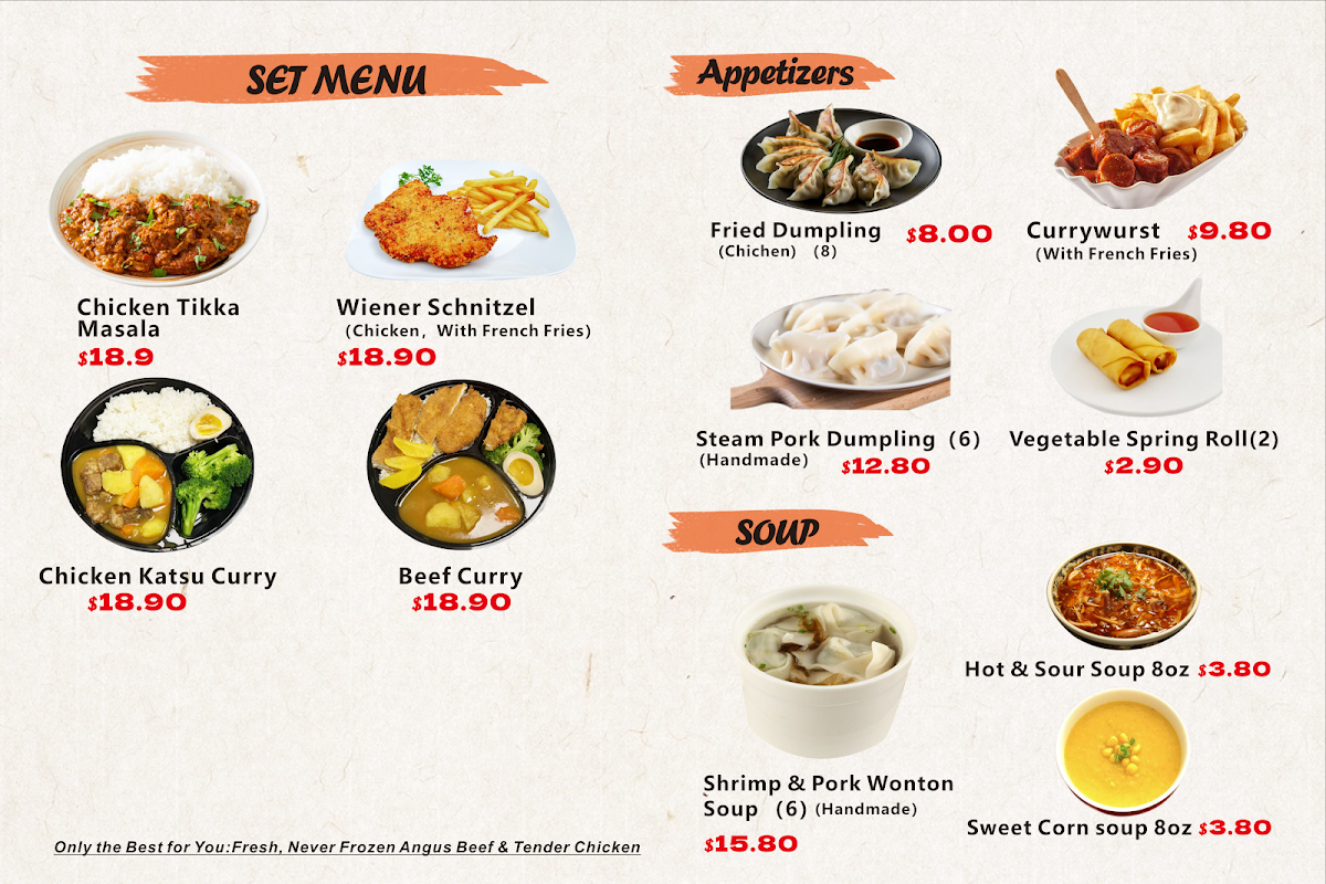 Tasty Box menu board