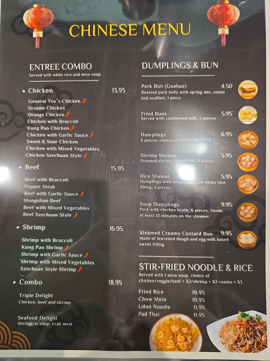Yoshi Revolving Sushi & Noodle menu board