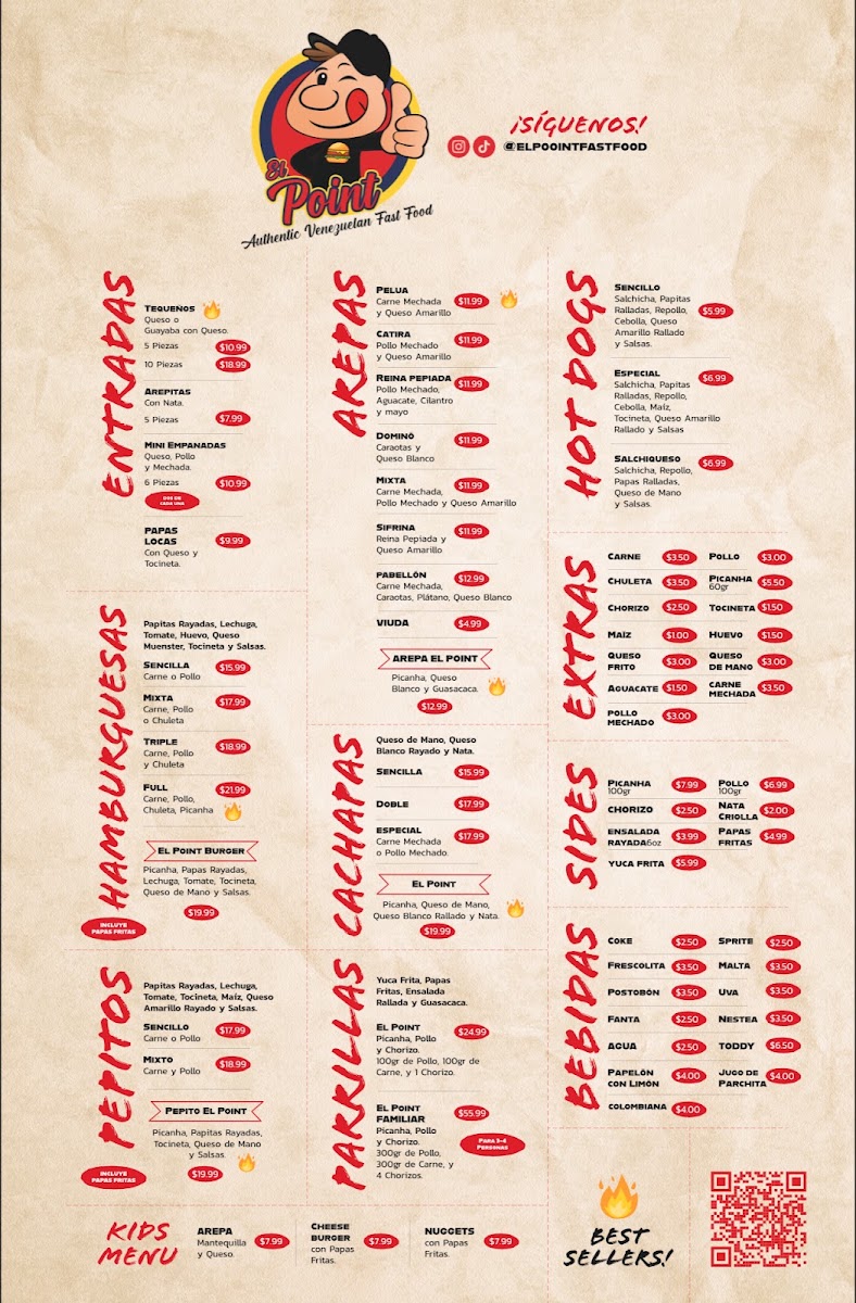 El Point Fast Food - Kansas City menu board