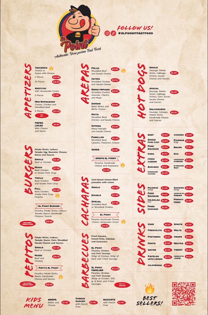 El Point Fast Food - Kansas City menu board