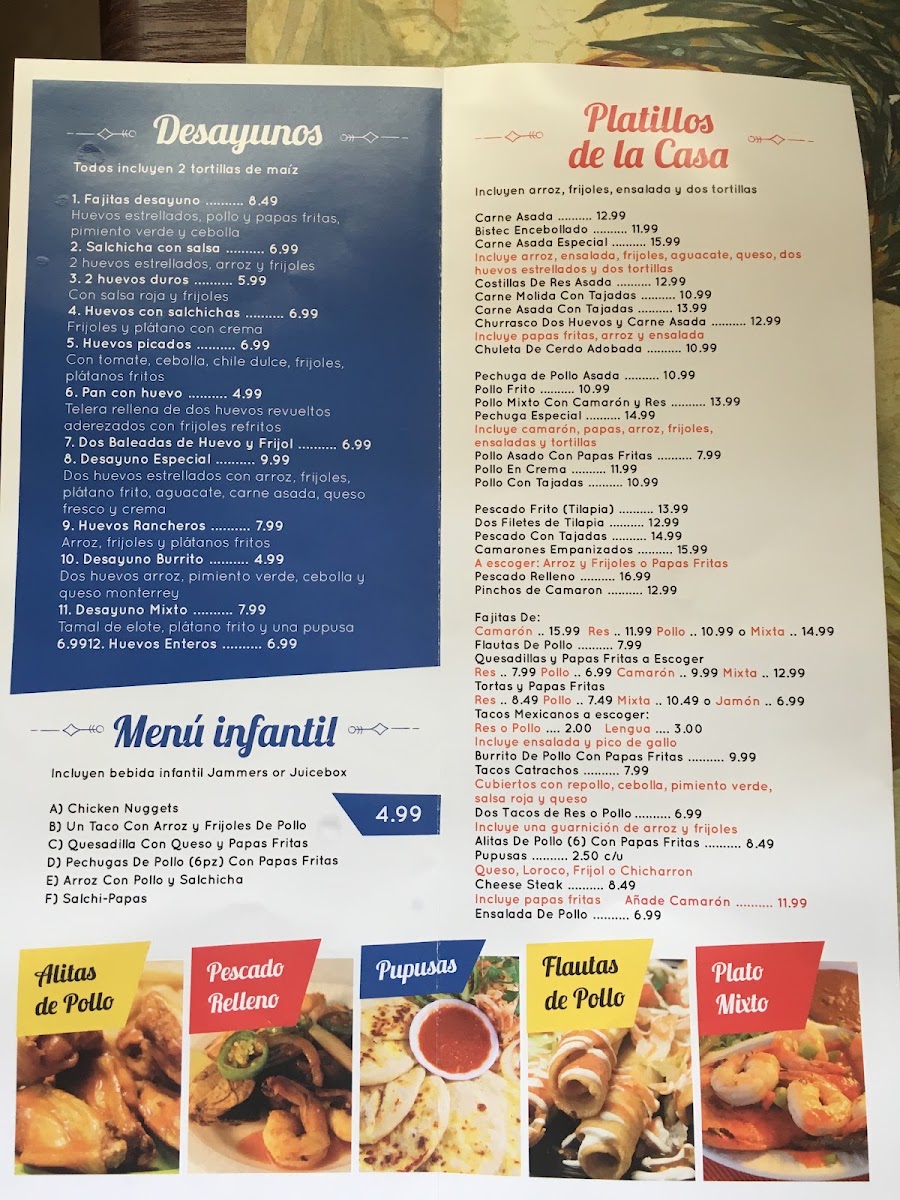 La Ecuatoriana menu board