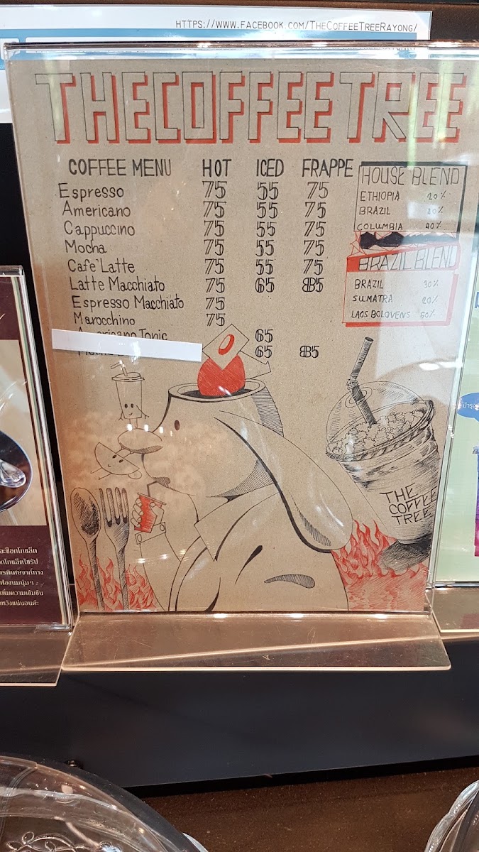 Tryme House - Specialty coffee & matcha menu board
