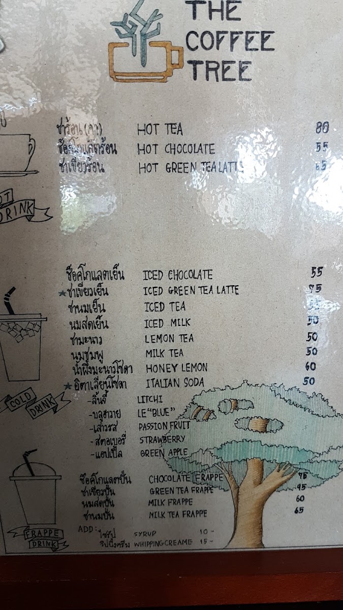 Tryme House - Specialty coffee & matcha menu board