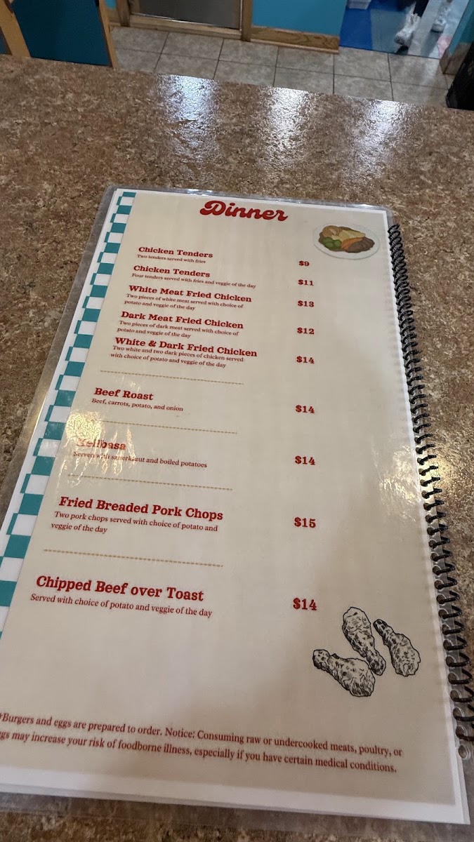 THE SPOT menu board