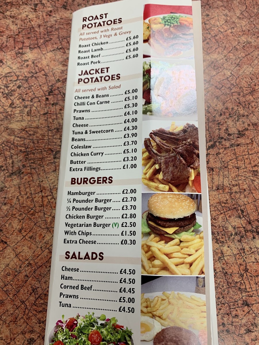 Aroma Cafe menu board