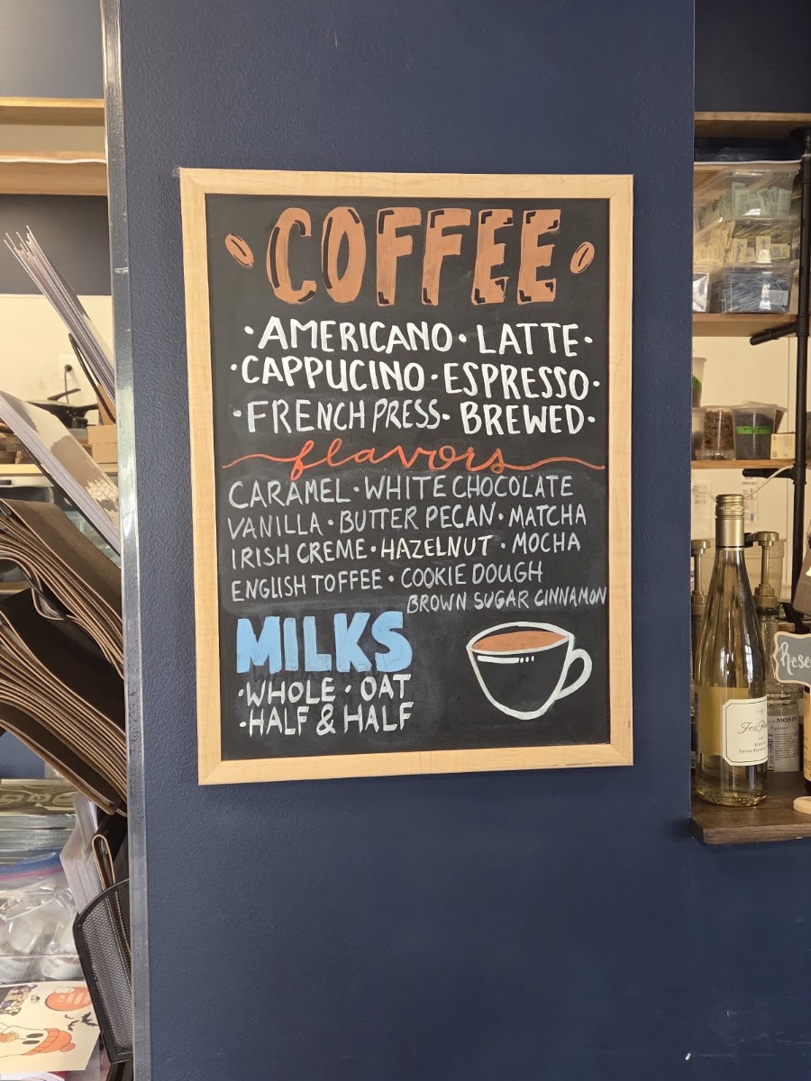 The Spot at Belmont Bay menu board