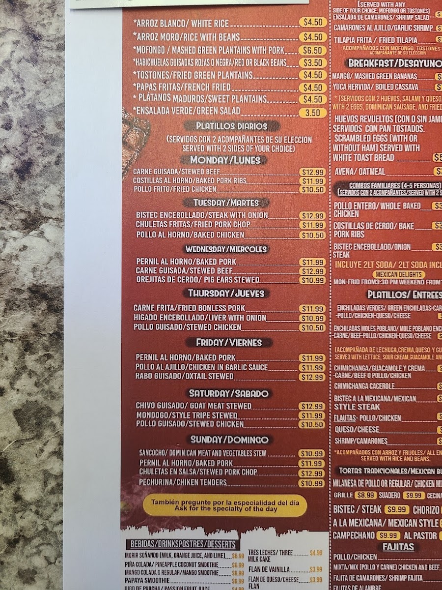 A&W Grocery & Restaurant menu board