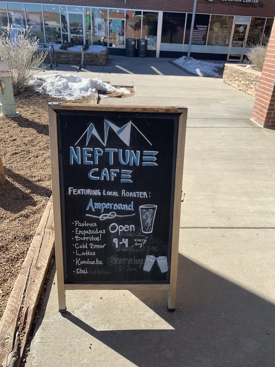 Neptune Café menu board