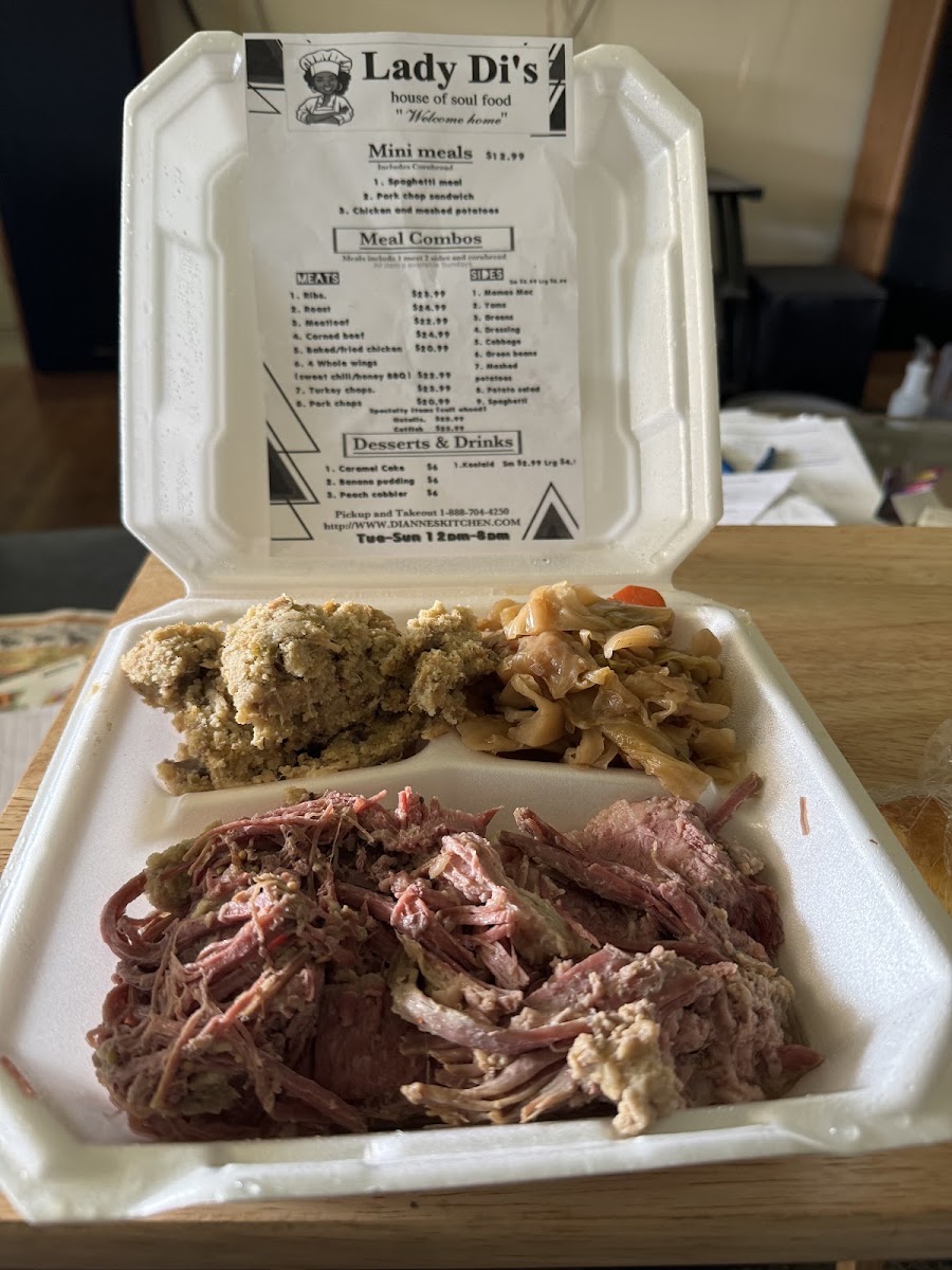 Lady Di’s House of Soul Food menu board
