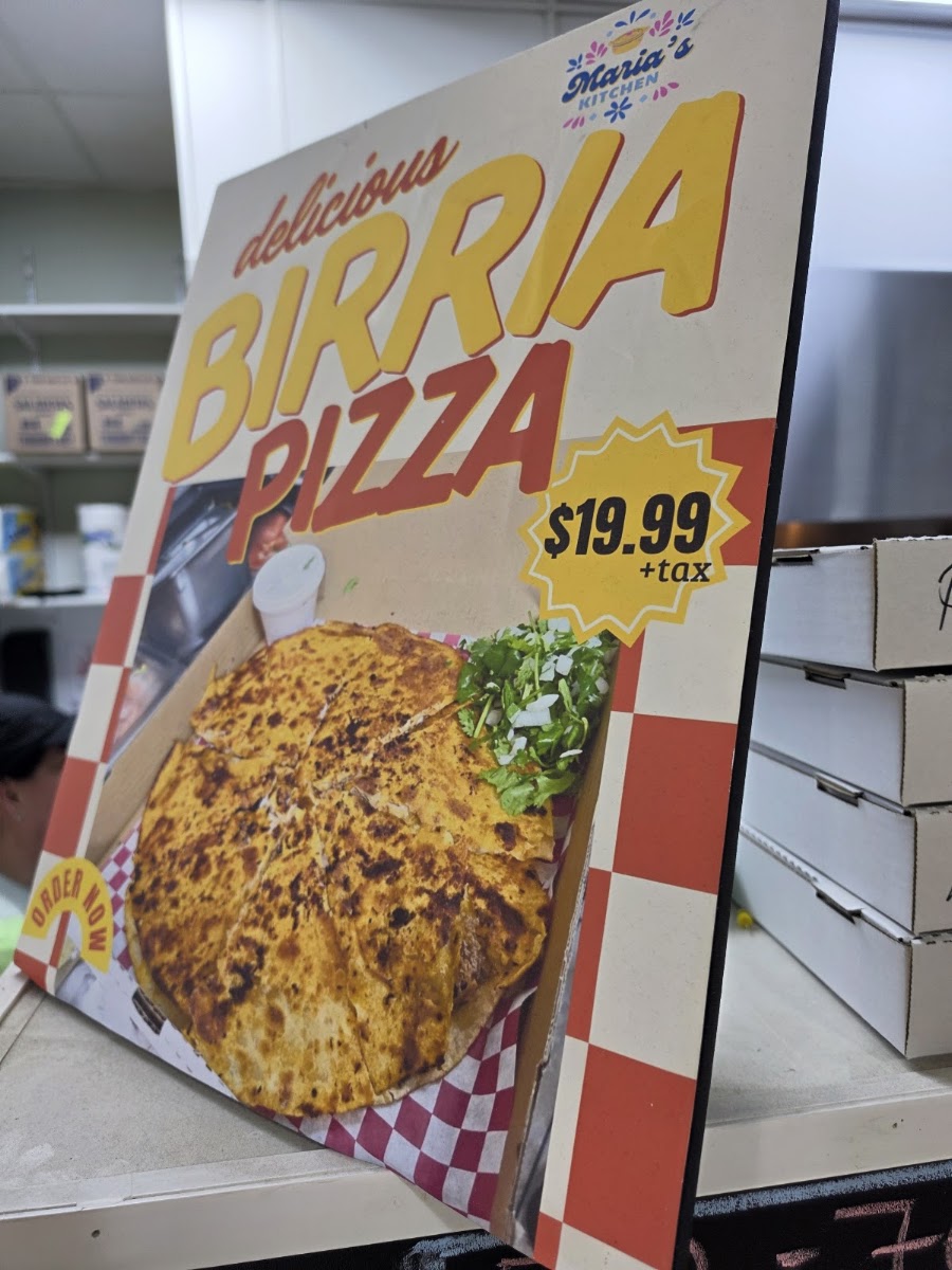 Maria's Kitchen menu board