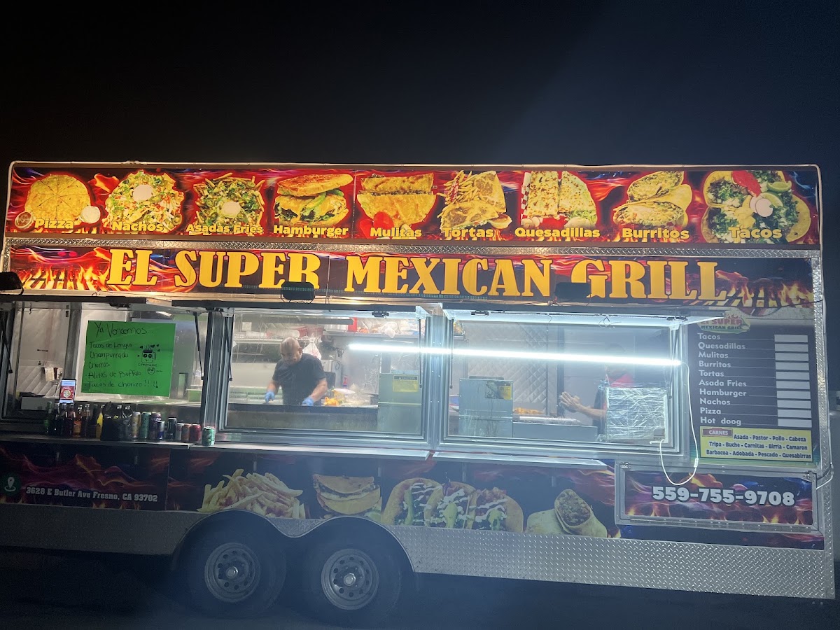 El Super Mexican Grill menu board