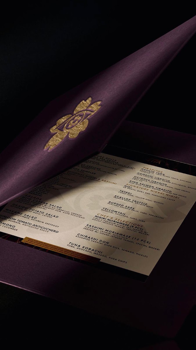 Nikitta restaurant menu board