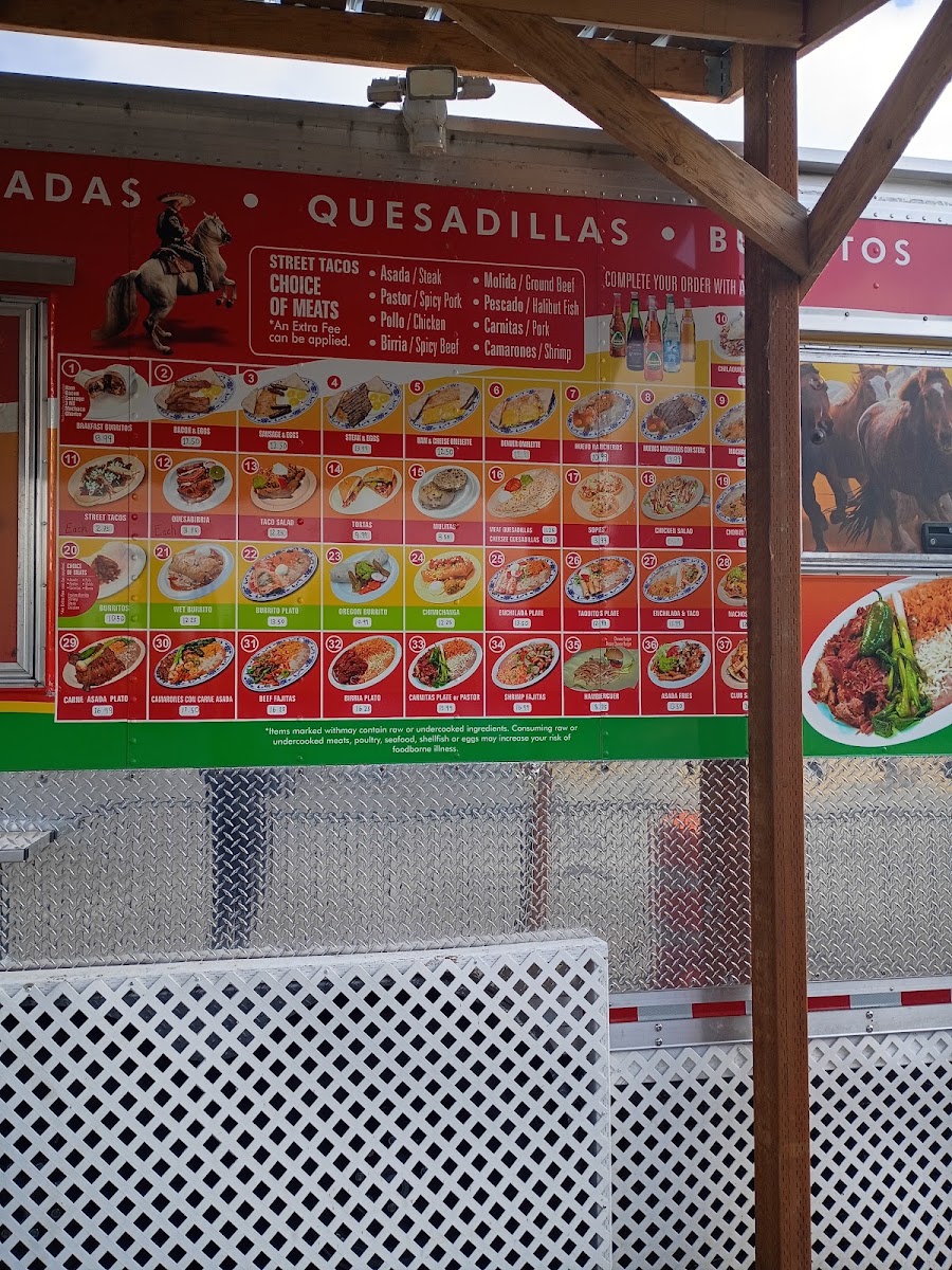 Don Cheque Taqueria menu board