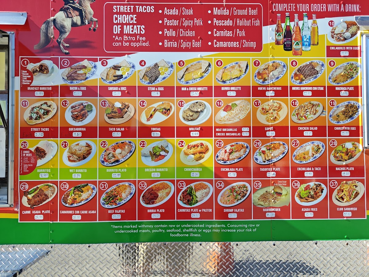 Don Cheque Taqueria menu board