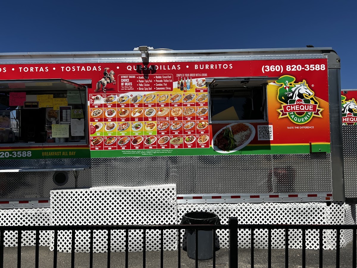 Don Cheque Taqueria menu board