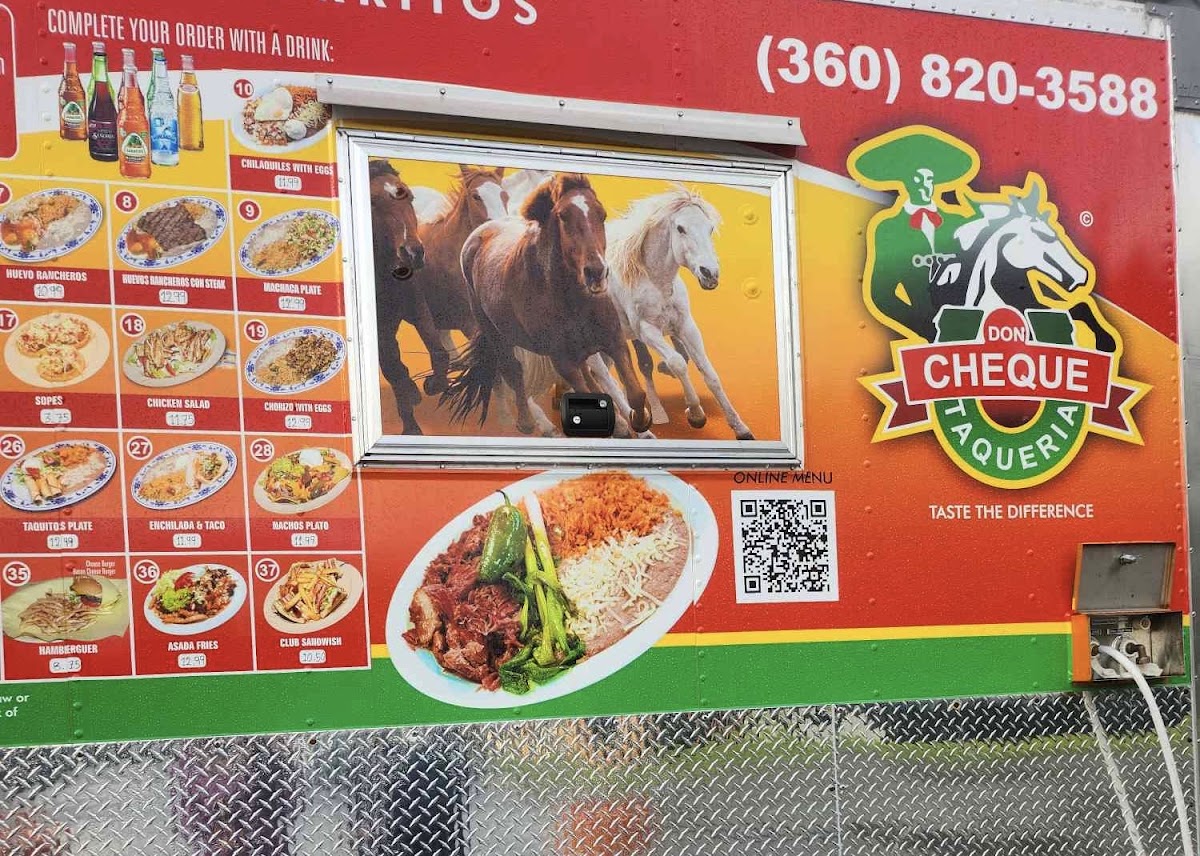 Don Cheque Taqueria menu board