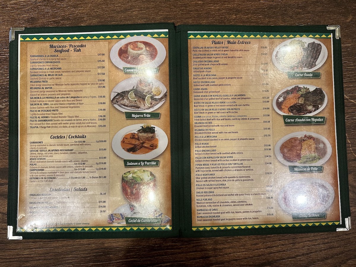 Jalapeños menu board