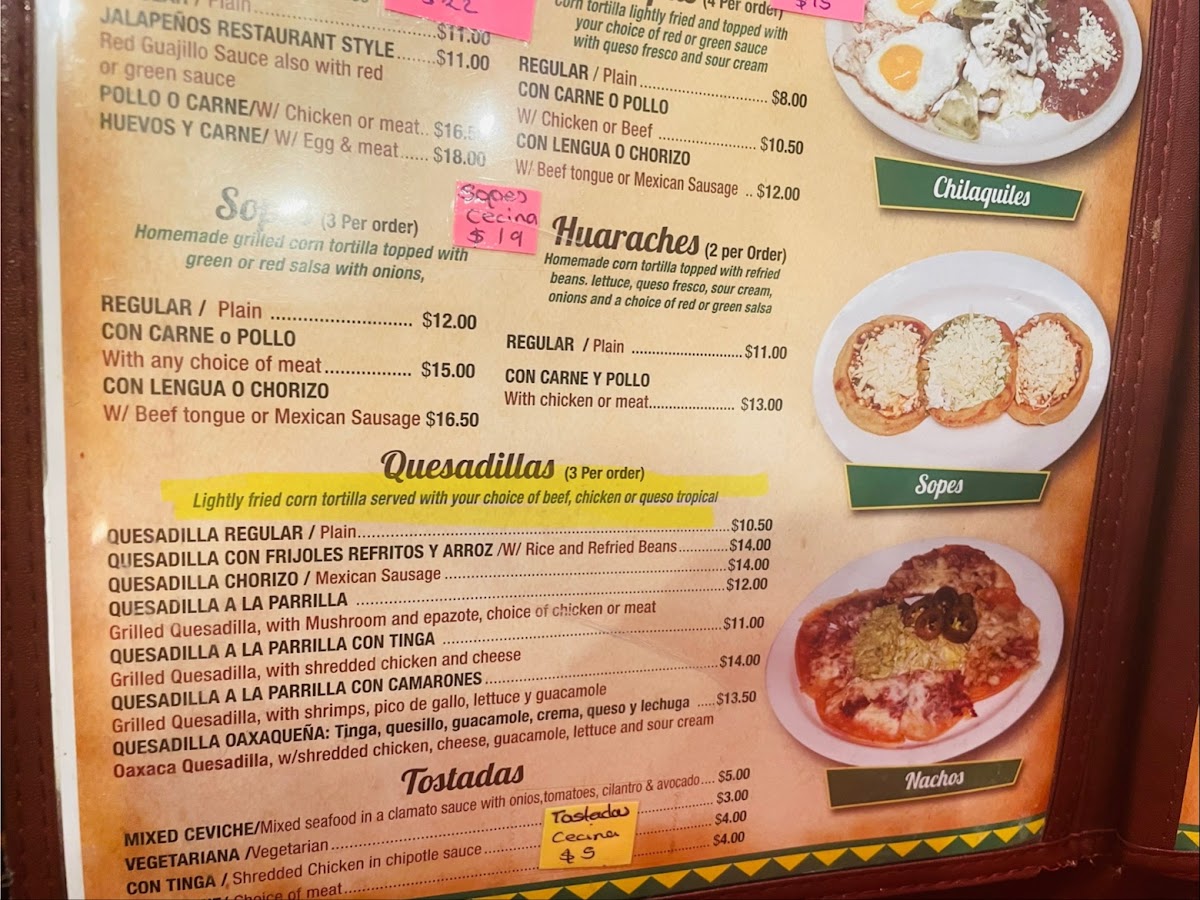 Jalapeños menu board