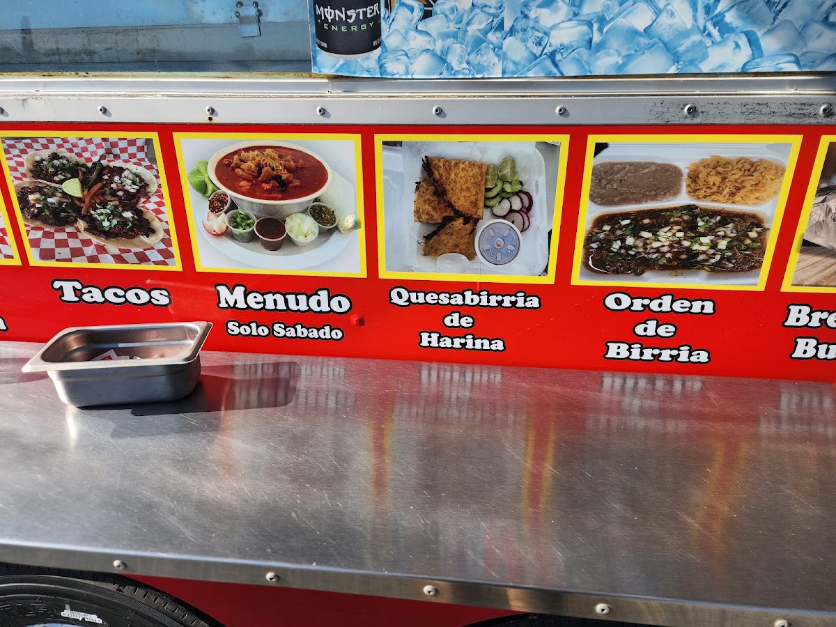Armas 26 Taqueria menu board