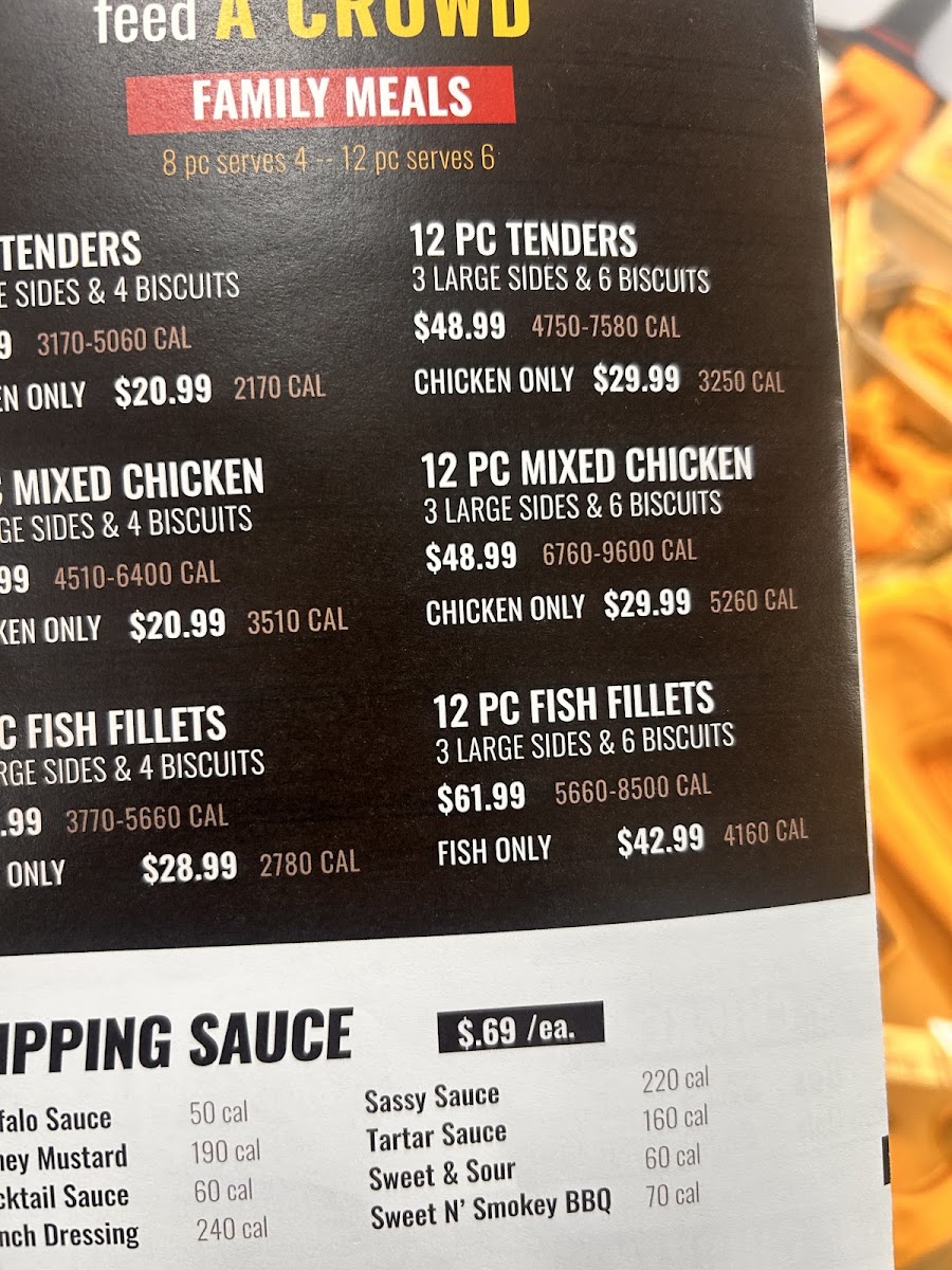 Hangar 54 Pizza menu board